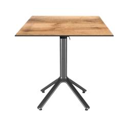 Restootab - Table pliable Nemo pour intérieur/extérieur boisée 70x70 - marron TB-NEM-7070C-TAN.CL_0