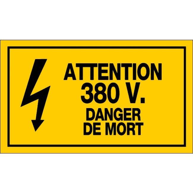 Panneaux rigides 330x200 mm jaune avertissements dangers - PNGPSC-NV10/AVDM_0