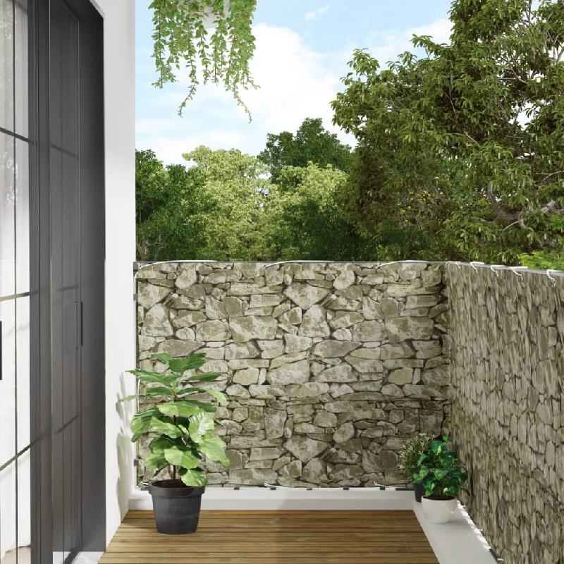 Vidaxl écran d'intimité de jardin aspect pierre 300x120 cm pvc 4005532_0