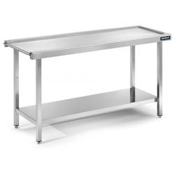 Distform Table Entrée/Sortie en Inox Centrale avec Étagère Acier inoxydable 160x600x600x850mm - 641094278960_0