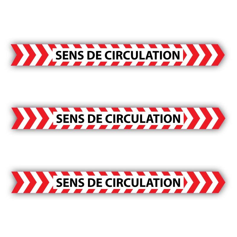 3 x Adhésifs Sens de circulation anti-dérapants pour sol_0