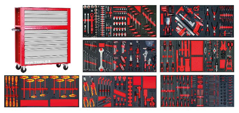 Servante d'atelier complète large avec coffre EV XL 567 outils MW Tools MWE599G33_0