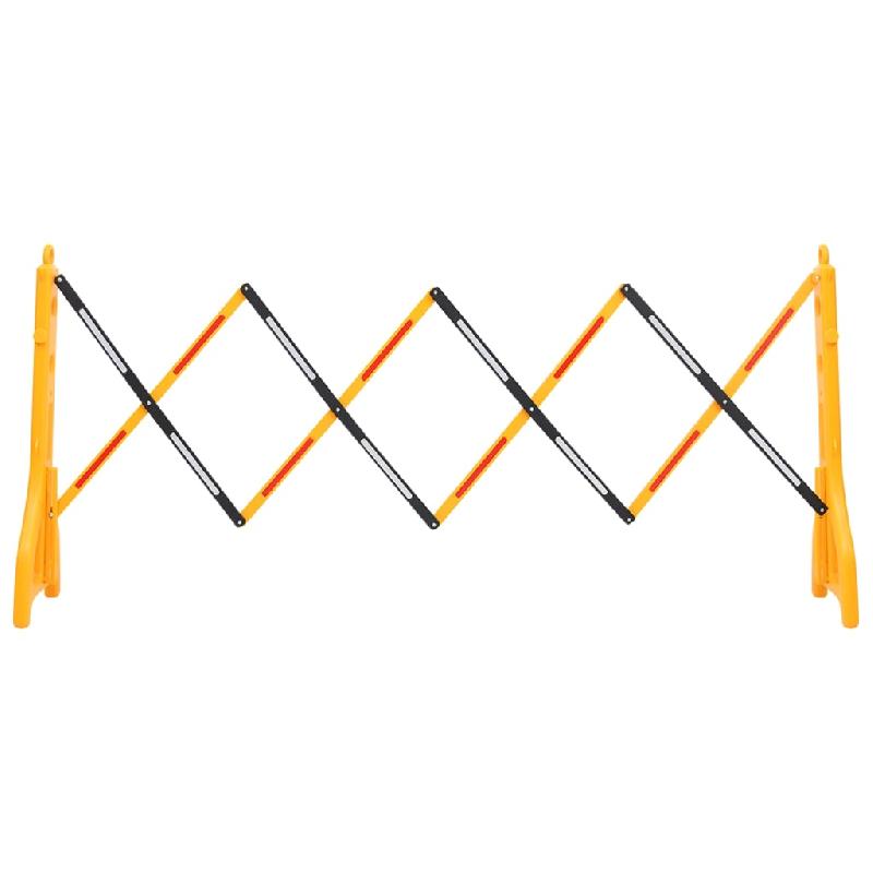 Vidaxl barrière de circulation pliable jaune et noir 250x38x96 cm 150988_0