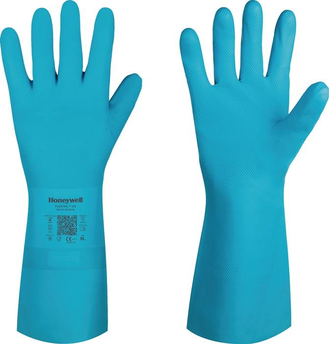 Chemiehandschuhe FLEXTRIL™ 101 Grà¶àŸe 9 grà¼n EN 388, EN 374 PSA-Kategorie III HONEYWELL_0