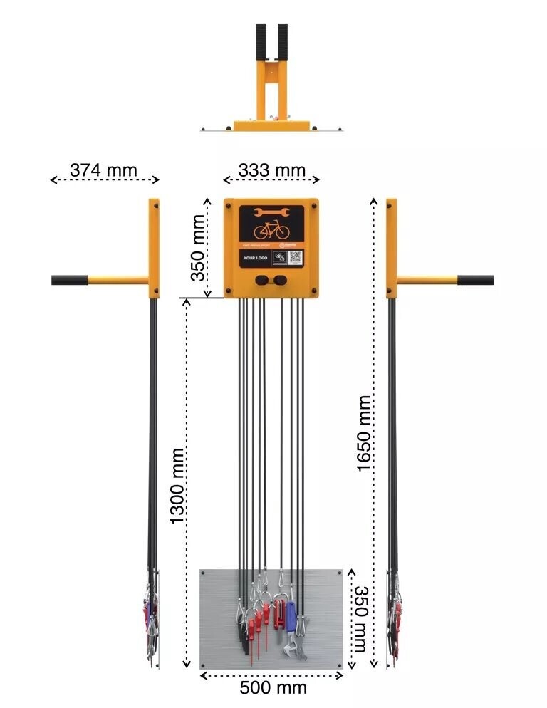 Station de réparation vélos pour collectivités - Référence BTIBHOKO_0