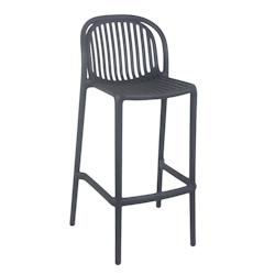 Tabouret de bar Ottawan anthracite, France Mobilier chr - gris plastique polypropylène 3760326526901_0