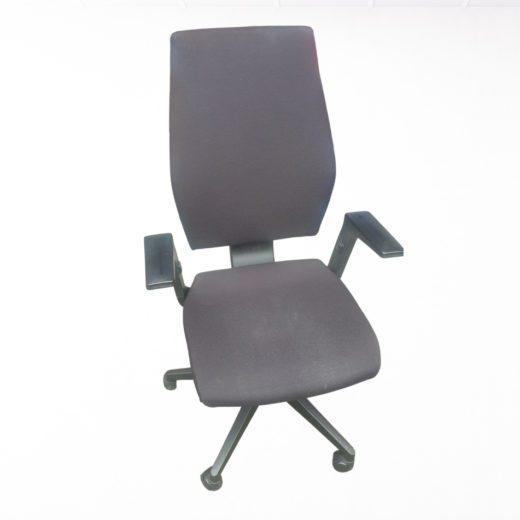 Sedna Fauteuil de Bureau d'occasion - Ergonomique, Tissu Noir, Réglable en Hauteur, Système Basculant_0