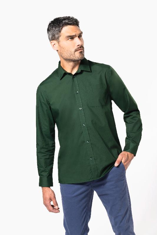 Chemise popeline polycoton entretien facile homme -  Réf: K545_0