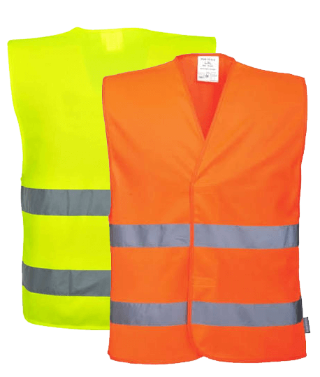Gilet haute visibilité Basics, Coloris : Orange Fluo, Taille : 2XL/3XL_0