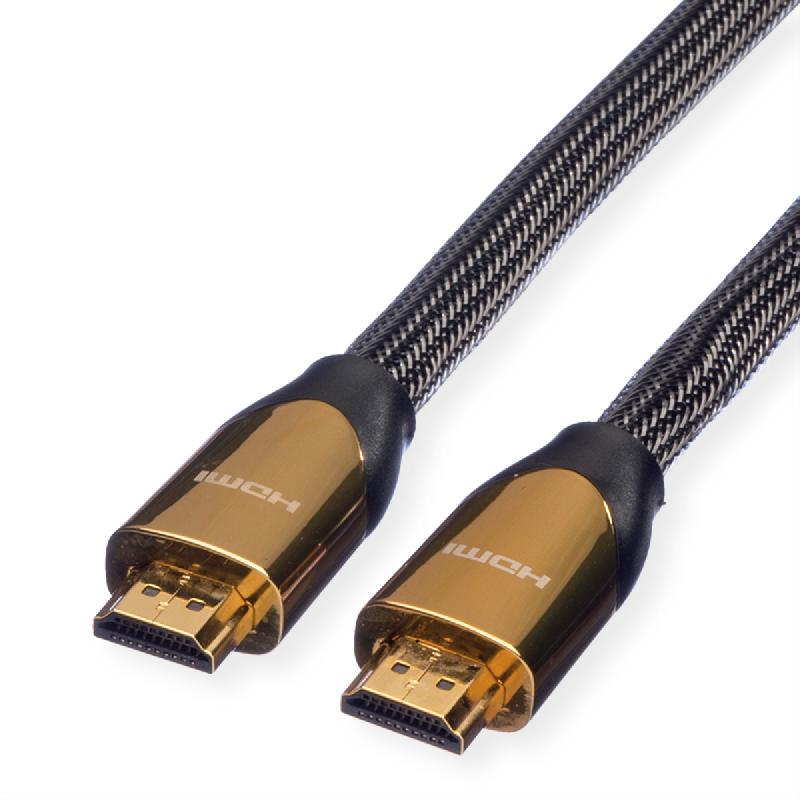 Roline premium câble hdmi ultra hd avec ethernet, 4k, m/m, noir, 3 m_0