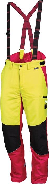 Pantalon de sécurité forestière confort taille 48 jaune néon/rouge 60 % PES / 40 % coton LEIPOLD+Dà-HLE_0