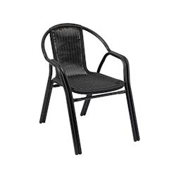 METRO PROFESSIONAL Chaise Gastro  empilable Narni, aluminium/polyrotin, noir - noir multi-matériau 4337255235021_0