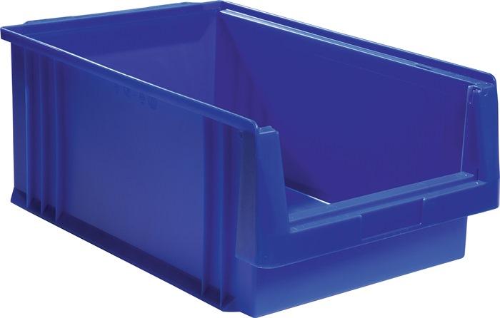 Boîte de rangement à  ouverture frontale PLK L500xl315xH200mm PP bleue LA-KA-PE_0