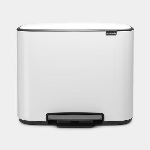 Poubelle à pédale Brabantia Bo -11 + 23 litres - White UGS121142 Belgique Acier_0