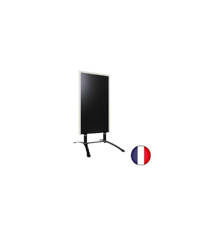 Panneau trottoir - Piétement métal noir avec cadre bois dimensions 120 x 65 cm - Référence : LSTF48IV_0