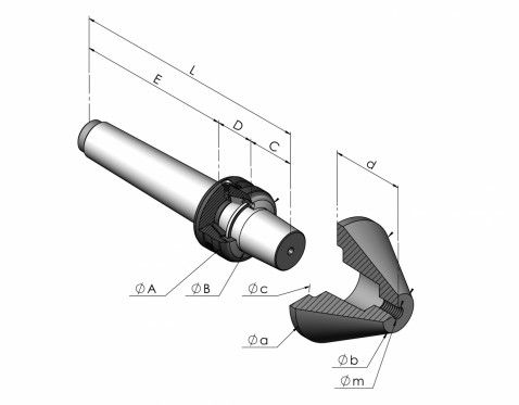 Pointe tournante avec pointes interchangeables, pour grande vitesse Vertex  VCS-MT5P de TORROS : informations et documentations