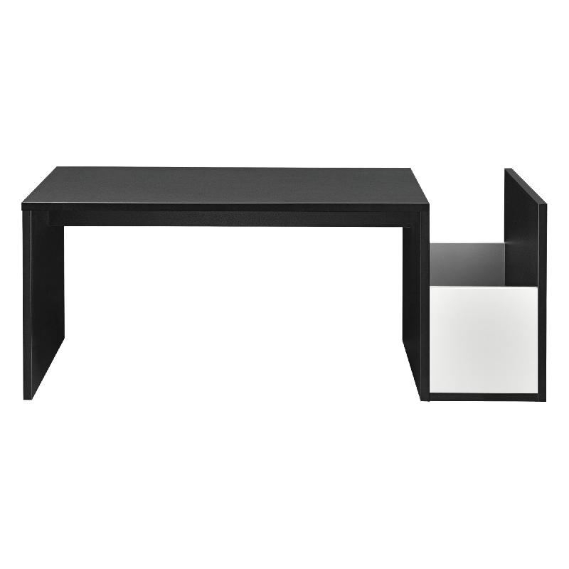 TABLE BASSE POUR SALON MEUBLE 90 CM NOIR BLANC 03_0006169_0