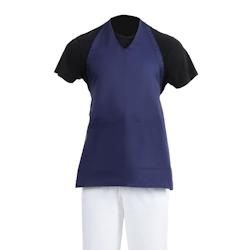 Whites Chefs Clothing Tablier serveur col en V Whites bleu marine - BB137_0