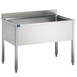 Mastro Plonge Inox Evier Seul avec Dosseret sans Étagère   Gamme 700   Virtus - 7864850854489_0