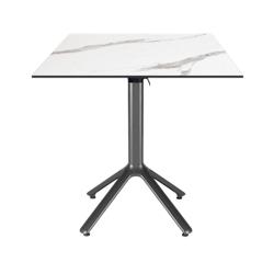 Restootab - Table pliable Nemo pour intérieur/extérieur marbre blanc 70x70 - blanc TB-NEM-7070C-MB.BLA_0