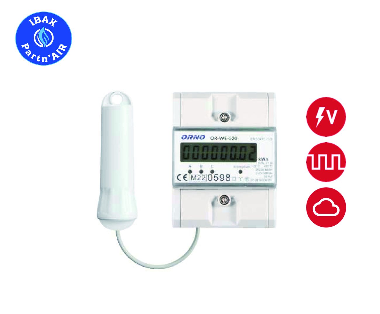 Kit Compteur d'énergie triphasé électrique sans fil connecté_0