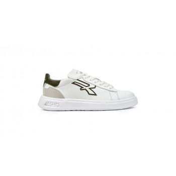 Chaussure basse en cuir souple blanc - Snake - réf. Ag02815 - upower_0