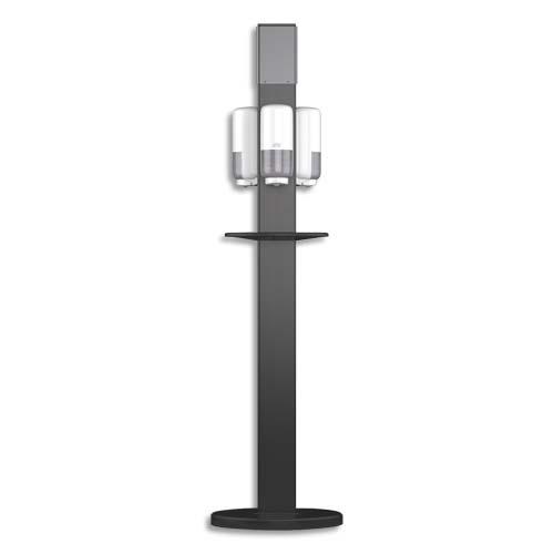 Tork stand pour distributeurs gels hydro-alcoolique et mouchoirs en aluminium noir l45,9xh167,7xp19,5 cm_0