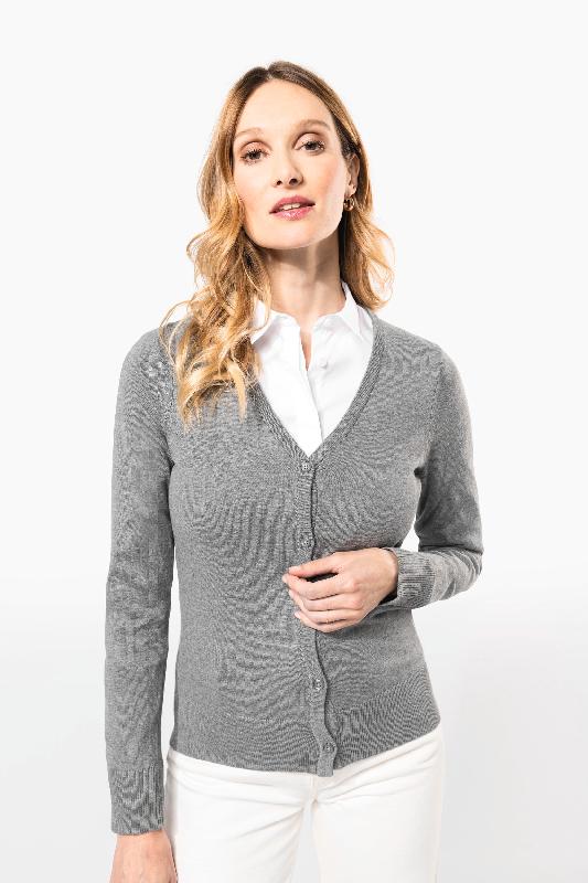 Cardigan Supima femme - Kariban Premium - Réf: PK903 - 100% coton peigné - Jauge 12_0