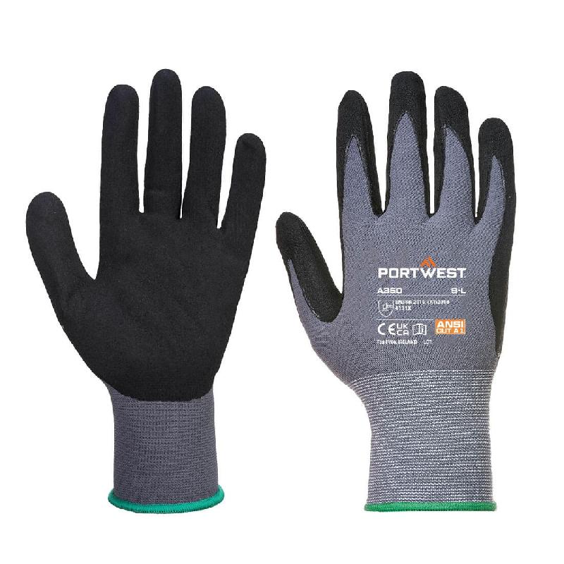 Paire de gants de manipulation nylon/nitrile DermiFlex - GMGGRNR-PW01/REU_0