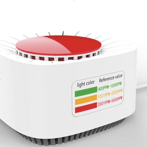 Kokoon mesureur capteur de c02 alerte par variation de couleur et alarme sonore fonction du taux de c02_0