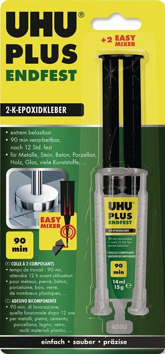 Colle époxy bi-composant PLUS ENDFEST 15 g jaunâtre double pulvérisateur UHU_0