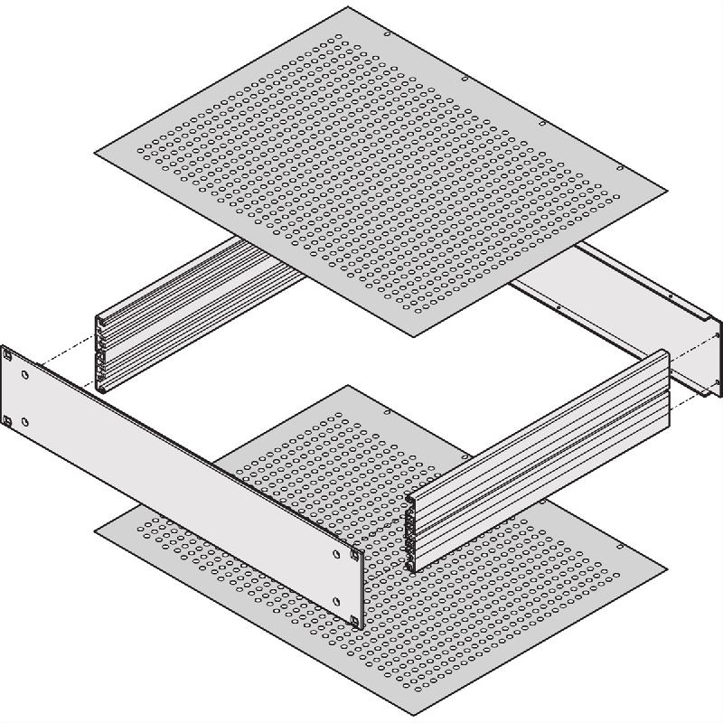 Plaque de recouvrement MultipacPRO SCHROFF, perforée, profondeur 220 mm_0