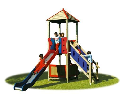 Structure de jeux pour enfants en bois - TOURELLE PANAMA_0