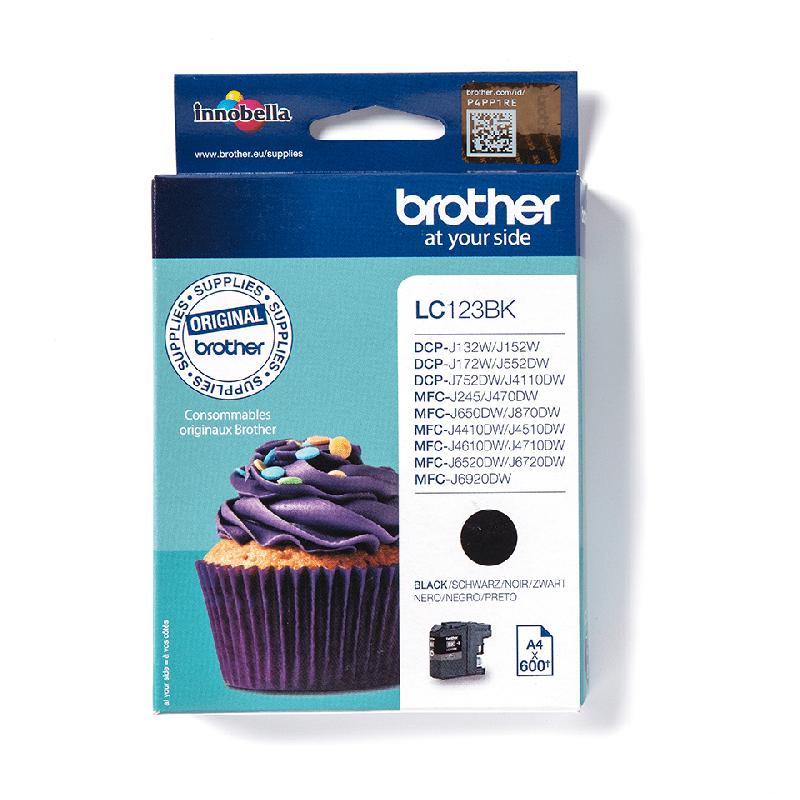 Brother LC123BK - Cartouche d'encre originale – Noir_0