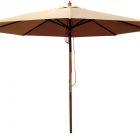 Parasol rond - Bois exotique - 3 m de diamètre_0