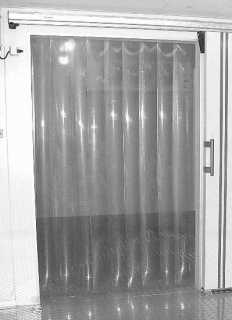 Porte à lanières / transparente / lanières fixes / isolation thermique / 1690 x 3580 mm_0