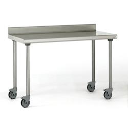 Tournus Equipement Table inox adossée sur roues longueur 1600 mm Tournus - 414995 - plastique 414995_0
