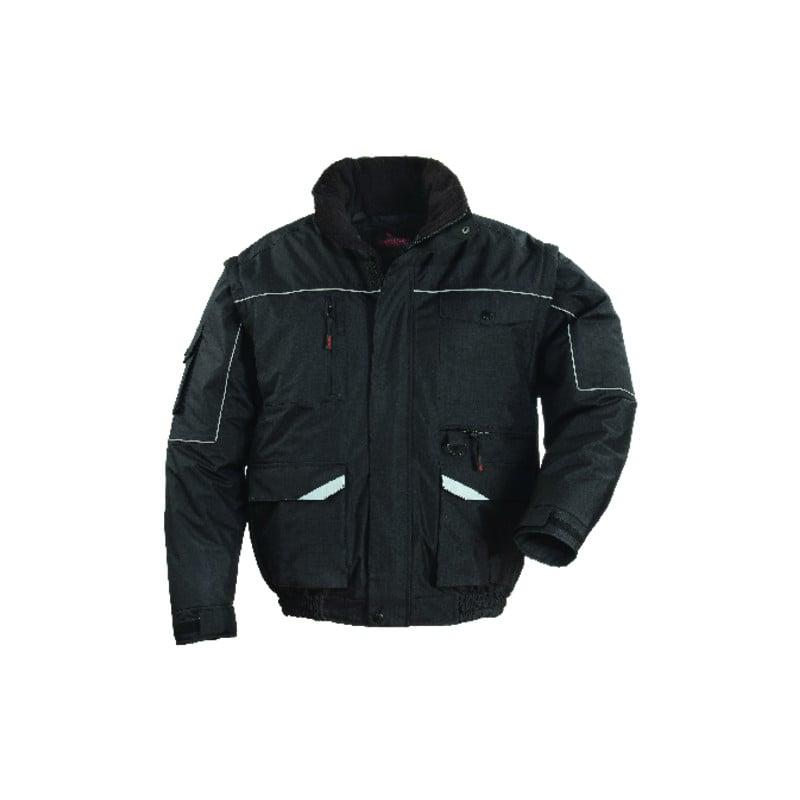 Blouson 2/1 - RIPSTOP - Ripstop 100% PES enduit PVC + Matelassage 140g/m2 - Noir - COVERGUARD | 5BMRB_0