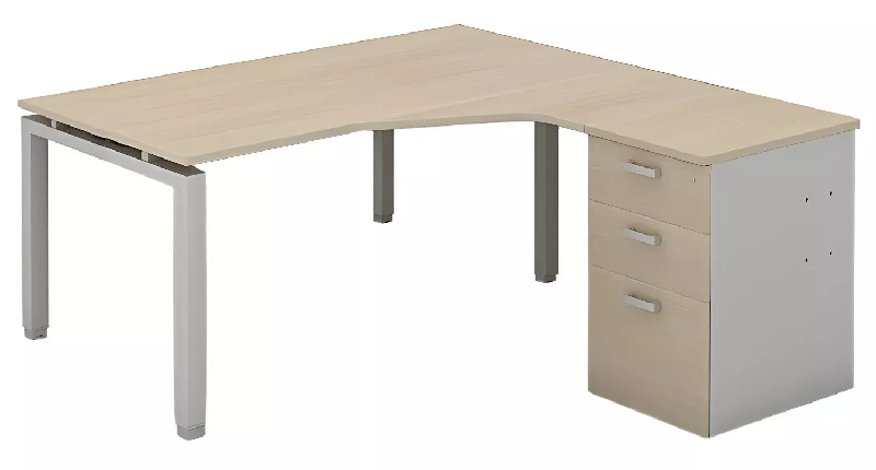 Bureau d'angle compact avec caisson hauteur bureau So Ibiza_0