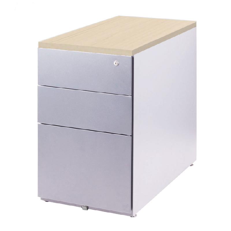 Caisson Metallique Hauteur Bureau 3 Tiroirs Top De Finition Decors Erable Blanc Finition Aluminium Comparer Les Prix De Caisson Metallique Hauteur Bureau 3 Tiroirs Top De Finition