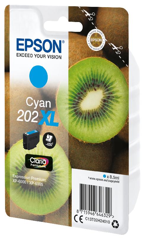 Epson Kiwi Singlepack Cyan 202XL Claria Premium Ink_0