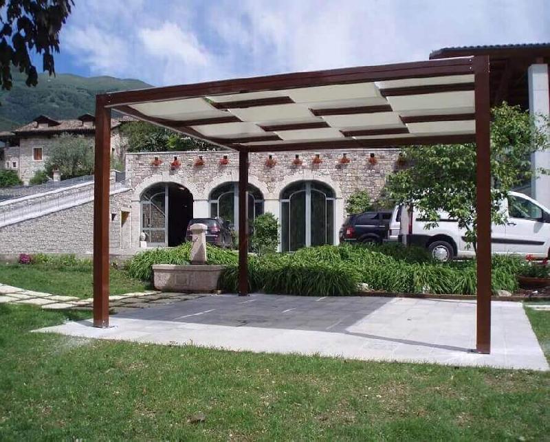 Pergola Toile Fixe Ferrari 602 Entrelacée KB AUTOPORTÉE en Aluminium Sur Mesure Référence: Pergola GB - KB ilot_0