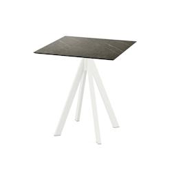 Essentials Table de bistrot - 70x70 cm - Blanc/Midnight Marble - Infinity - Veba - 120021677_0