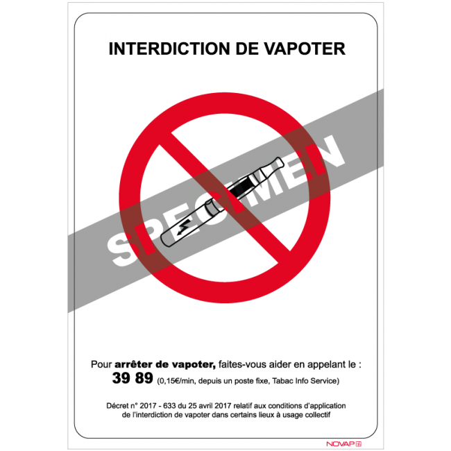 Panneaux rigides A4 fumeurs - vapoteurs - PNGPSC-NV05/IVP_0