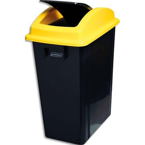 Probbax conteneurs polyvalents pour les endroits étroits, capacité de 40l, couleur noir/jaune_0