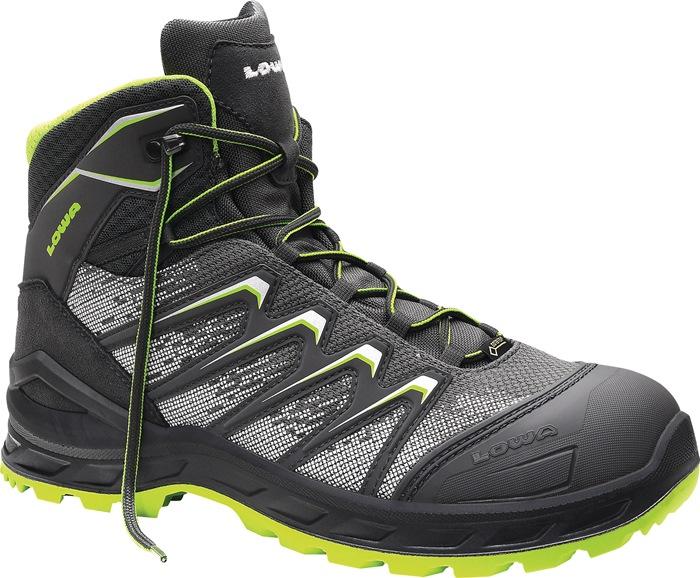 Botte de sécurité Larrox Work GTX grey Mid taille 41 gris/vert S3 CI/HI/HRO/SRC EN ISO 20345 matériau textile LOWA_0