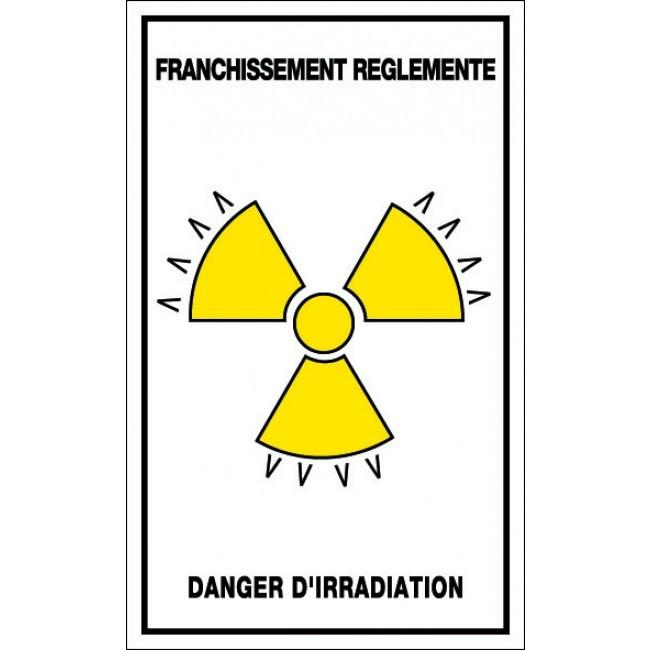Panneaux rigides 200x330 mm avertissements irradiations contaminations - PNGPSC-NV04/FRI_0