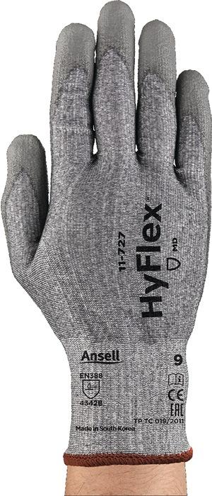 Gant de protection contre les coupures HyFlex® 11-727 taille 11 gris EN 388 catégorie EPI II nylon/lycra/HPPE/fibre HPPE Intercept ANSELL_0