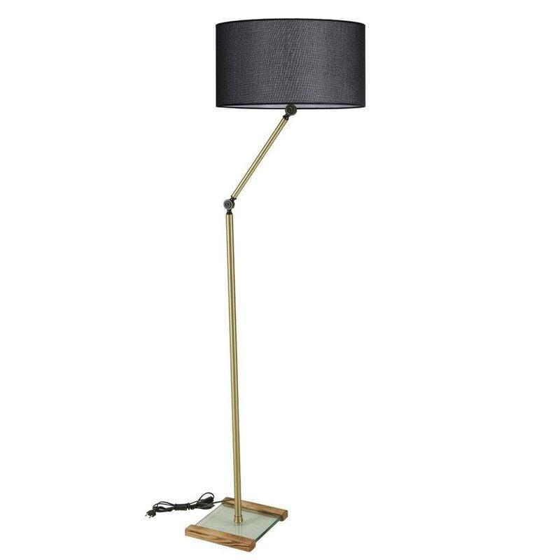 Lampadaire avec tablette Amaud H165cm Métal Noir