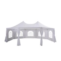 METRO PROFESSIONAL Chapiteau évènementiel avec paroi latérale Milano, acier/polyester, 6.8 x 5 m, hydrofuge, blanc - blanc multi-matériau 43372552_0